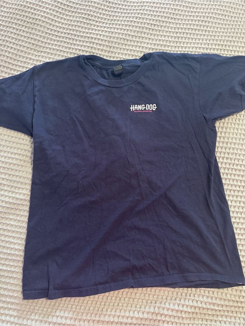 Gildan Navy and White Softstyle Crew Tee